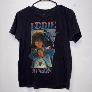 Netflix Black Eddie Munson Short Sleeve Tee